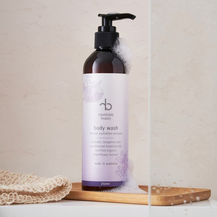 reluminate beauty Single Natural Body Wash - Lavender Bergamot & Sandalwood Hydration