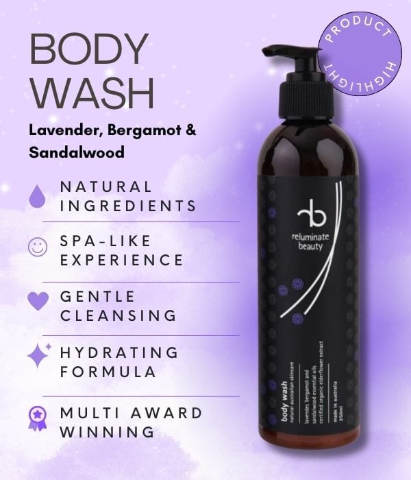 reluminate beauty Single Natural Hydrating Body Wash With Lavender, Bergamot & Sandalwood