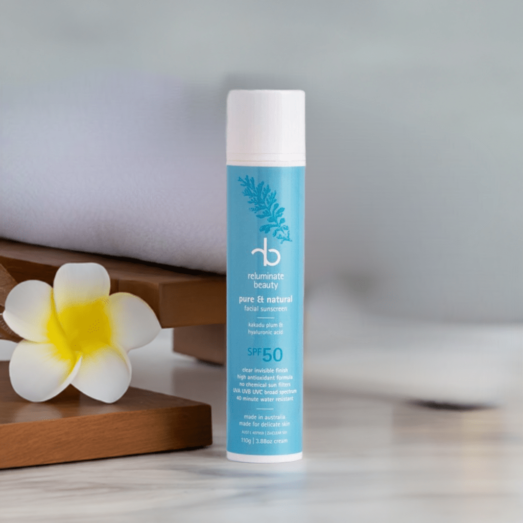 reluminate beauty Single Pure Mineral Facial Sunscreen SPF 50+ -Reef Safe & Natural