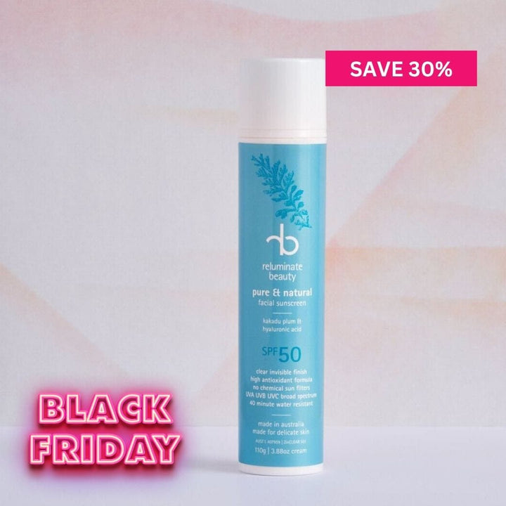 reluminate beauty Single Pure Mineral Facial Sunscreen SPF 50+ -Reef Safe & Natural