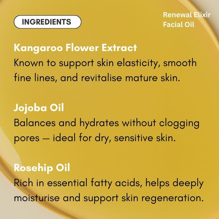 reluminate beauty Single Renewal Elixir Facial Oil -Kangaroo Flower Infused Care