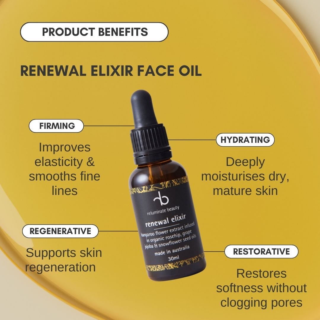 reluminate beauty Single Renewal Elixir Facial Oil -Kangaroo Flower Infused Care