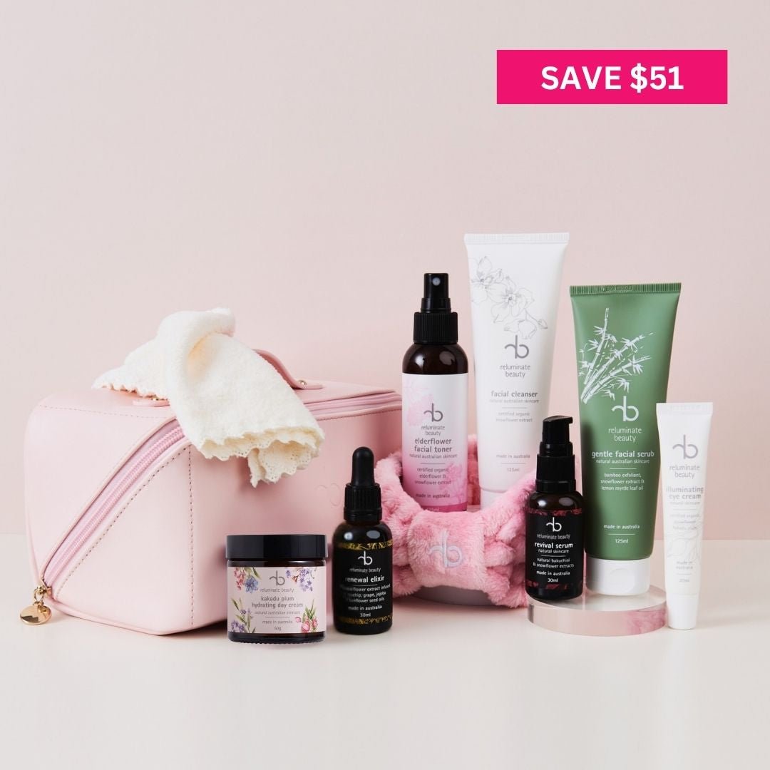Radiant Beauty Travel Set - Natural Skincare Essentials Bundle for mature skin