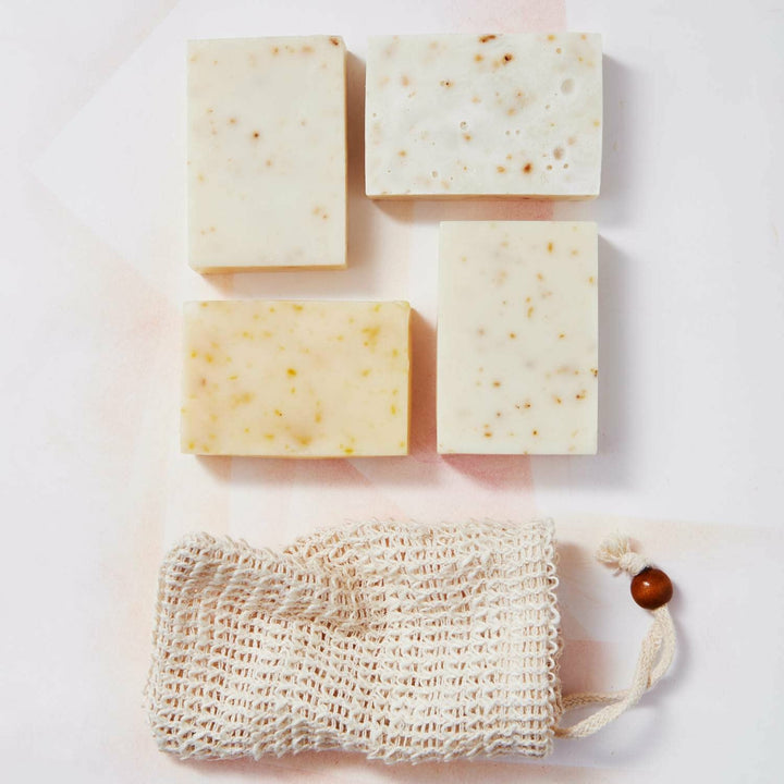 rawbeauty naturally Cleansing Bars Moisturising Cleansing Bar Quad Pack With FREE Soap Bag