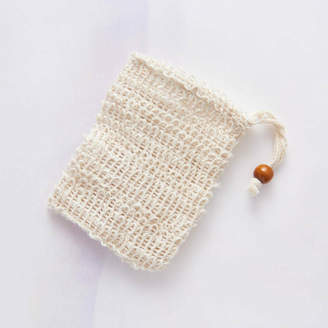rawbeauty naturally Sisal Bag Exfoliating Soap Bag With Decorative Bead